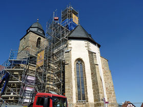 Das Gerüst (Foto: Karl-Franz Thiede)